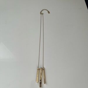 Ralph Lauren Gold Tone 3 Bars Necklace